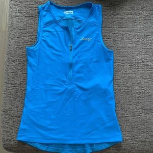 Zoot | Size S | Womens Biking Running Triathlon Sleeveless Zip Up Blue